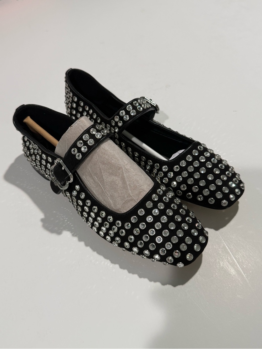 Sam Edelman Black Studded Mary Jane Flats - Picture 3 of 4